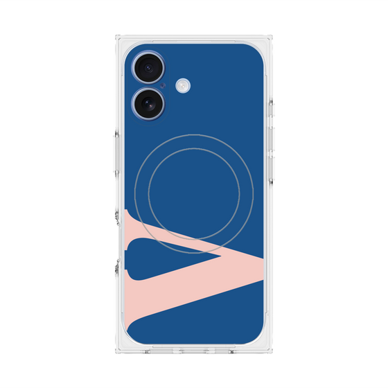 プレミアムスクエアケース with MagSafe［ オリジナル - initial color - V navy ］