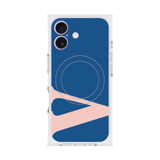プレミアムスクエアケース with MagSafe［ オリジナル - initial color - V navy ］