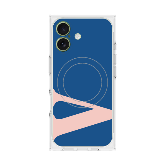 プレミアムスクエアケース with MagSafe［ オリジナル - initial color - V navy ］