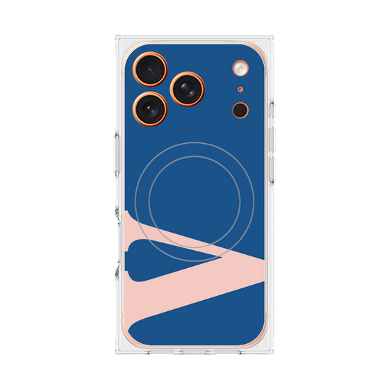 プレミアムスクエアケース with MagSafe［ オリジナル - initial color - V navy ］