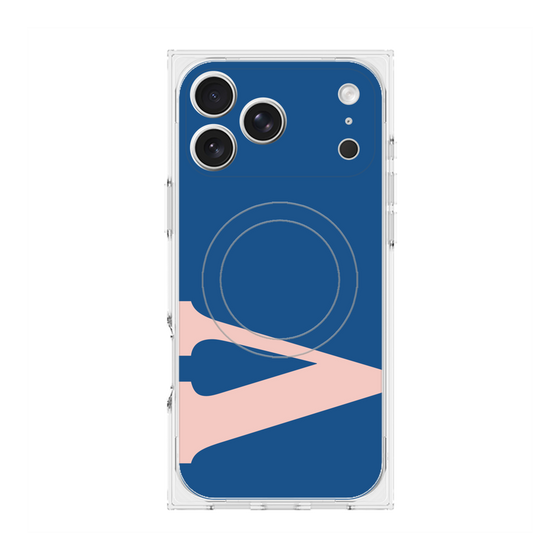 プレミアムスクエアケース with MagSafe［ オリジナル - initial color - V navy ］