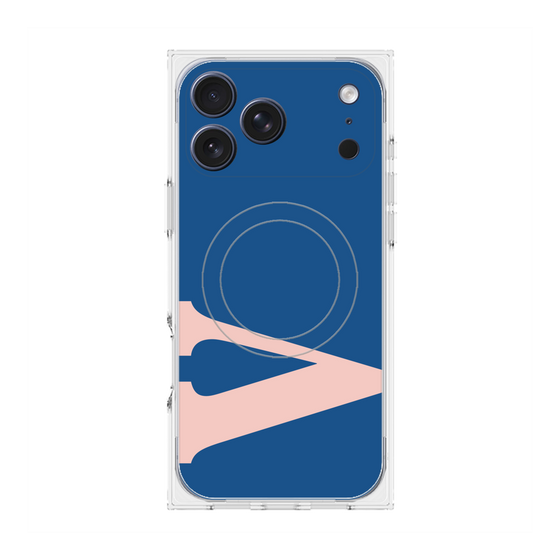 プレミアムスクエアケース with MagSafe［ オリジナル - initial color - V navy ］