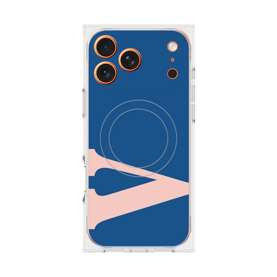 プレミアムスクエアケース with MagSafe［ オリジナル - initial color - V navy ］