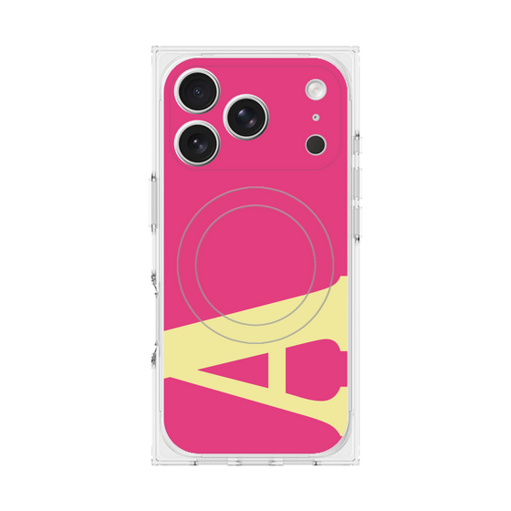 プレミアムスクエアケース with MagSafe［ オリジナル - initial color - A pink ］