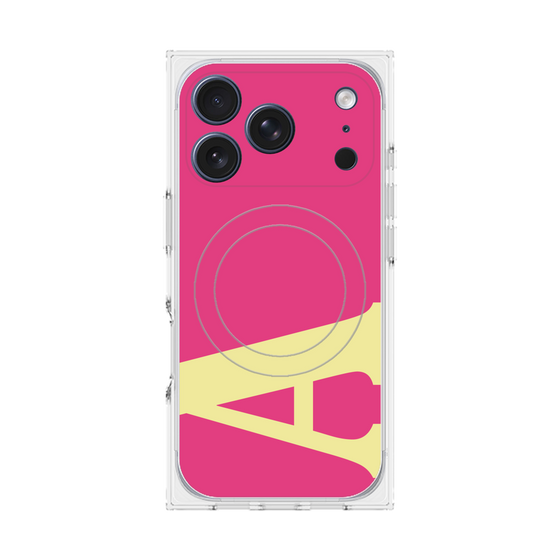 プレミアムスクエアケース with MagSafe［ オリジナル - initial color - A pink ］