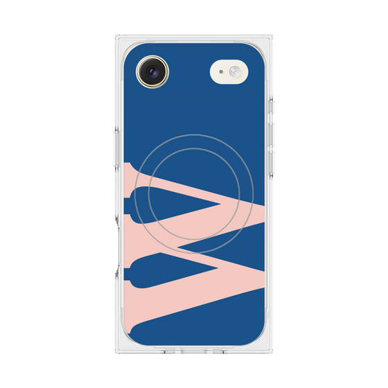 プレミアムスクエアケース with MagSafe［ オリジナル - initial color - W navy ］