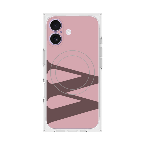 プレミアムスクエアケース with MagSafe［ オリジナル - initial color - W dusty pink ］