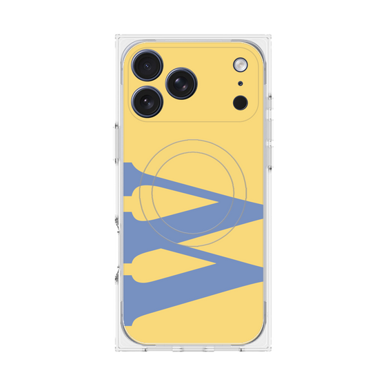プレミアムスクエアケース with MagSafe［ オリジナル - initial color - W yellow ］