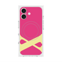 プレミアムスクエアケース with MagSafe［ オリジナル - initial color - X pink ］