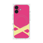 プレミアムスクエアケース with MagSafe［ オリジナル - initial color - X pink ］