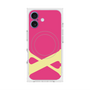 プレミアムスクエアケース with MagSafe［ オリジナル - initial color - X pink ］