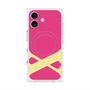 プレミアムスクエアケース with MagSafe［ オリジナル - initial color - X pink ］