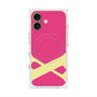 プレミアムスクエアケース with MagSafe［ オリジナル - initial color - X pink ］