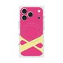 プレミアムスクエアケース with MagSafe［ オリジナル - initial color - X pink ］