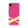 プレミアムスクエアケース with MagSafe［ オリジナル - initial color - X pink ］