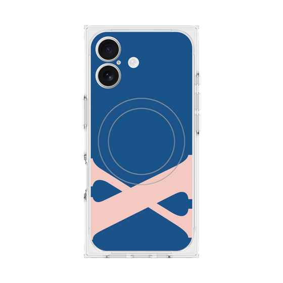 プレミアムスクエアケース with MagSafe［ オリジナル - initial color - X navy ］