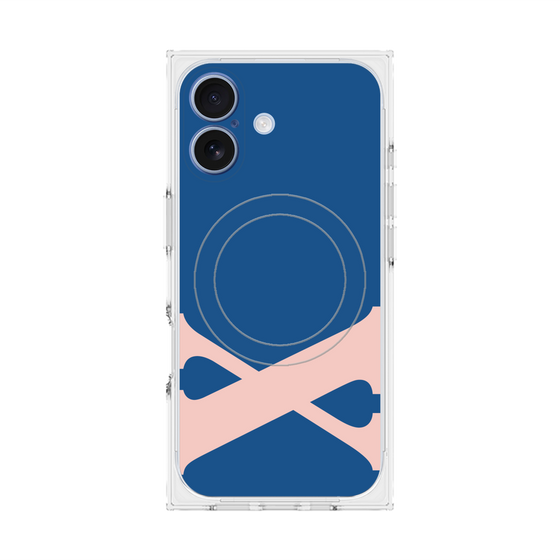 プレミアムスクエアケース with MagSafe［ オリジナル - initial color - X navy ］