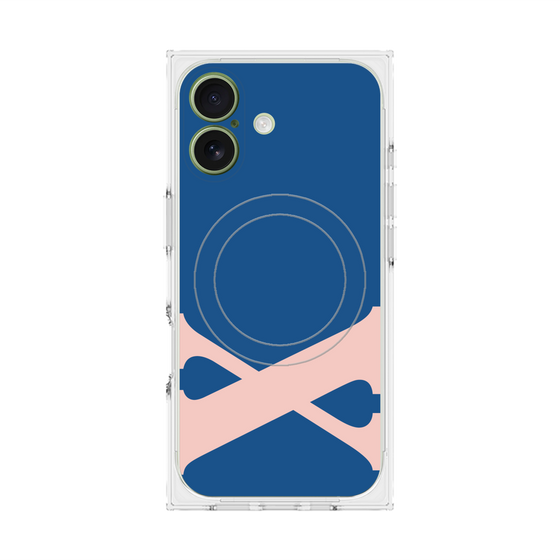 プレミアムスクエアケース with MagSafe［ オリジナル - initial color - X navy ］
