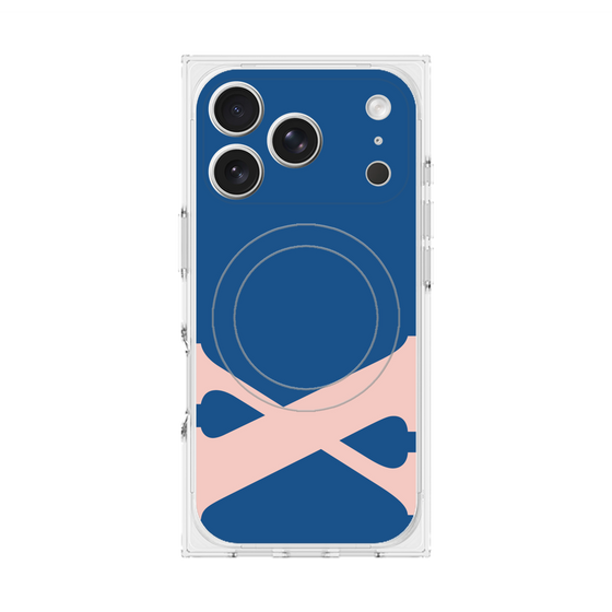 プレミアムスクエアケース with MagSafe［ オリジナル - initial color - X navy ］
