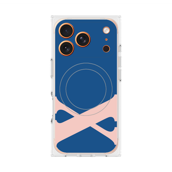 プレミアムスクエアケース with MagSafe［ オリジナル - initial color - X navy ］