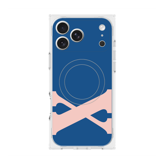 プレミアムスクエアケース with MagSafe［ オリジナル - initial color - X navy ］
