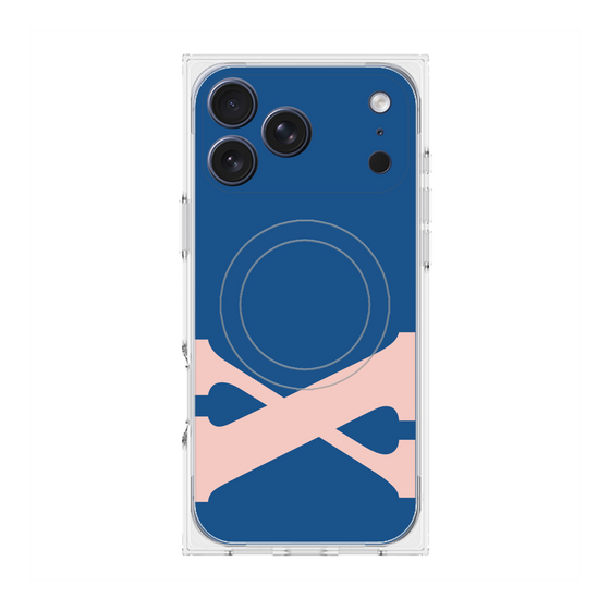 プレミアムスクエアケース with MagSafe［ オリジナル - initial color - X navy ］