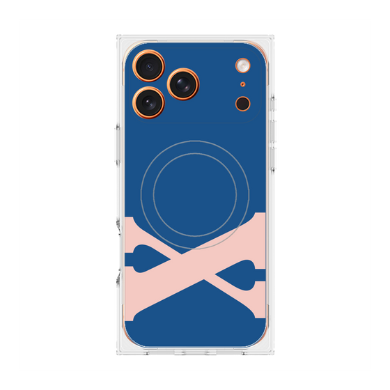 プレミアムスクエアケース with MagSafe［ オリジナル - initial color - X navy ］