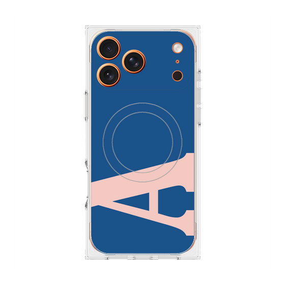 プレミアムスクエアケース with MagSafe［ オリジナル - initial color - A navy ］