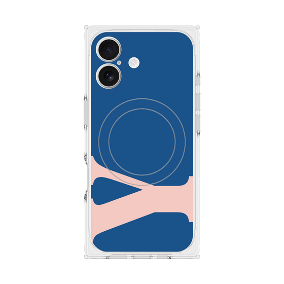 プレミアムスクエアケース with MagSafe［ オリジナル - initial color - Y navy ］