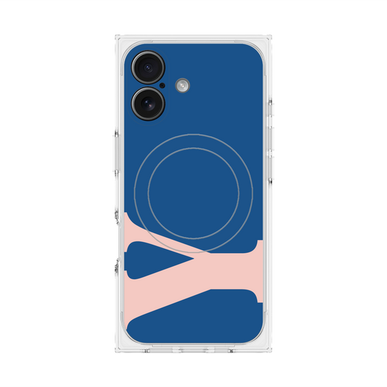 プレミアムスクエアケース with MagSafe［ オリジナル - initial color - Y navy ］