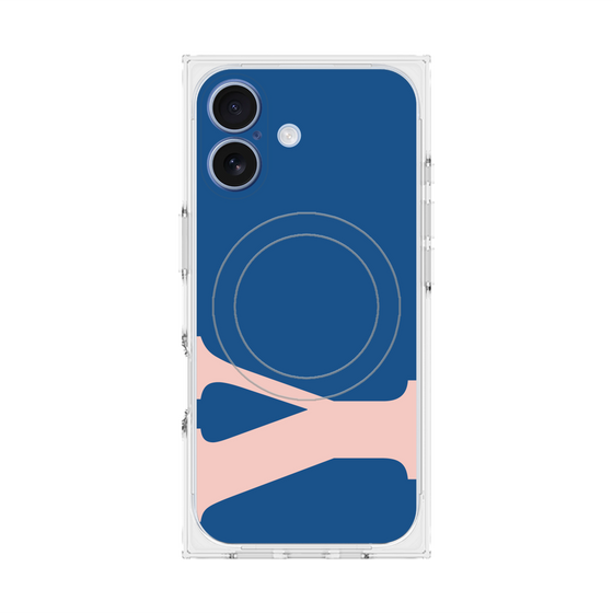 プレミアムスクエアケース with MagSafe［ オリジナル - initial color - Y navy ］