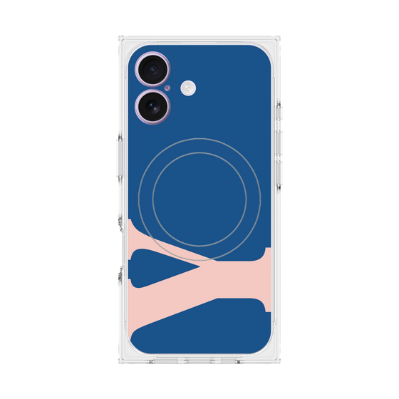 プレミアムスクエアケース with MagSafe［ オリジナル - initial color - Y navy ］