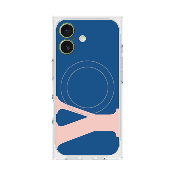 プレミアムスクエアケース with MagSafe［ オリジナル - initial color - Y navy ］