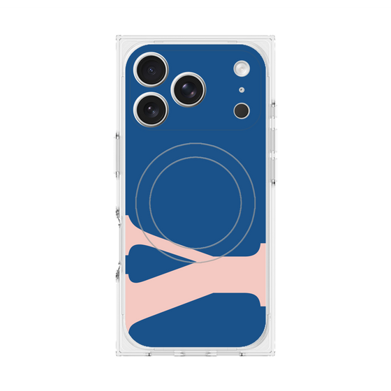 プレミアムスクエアケース with MagSafe［ オリジナル - initial color - Y navy ］
