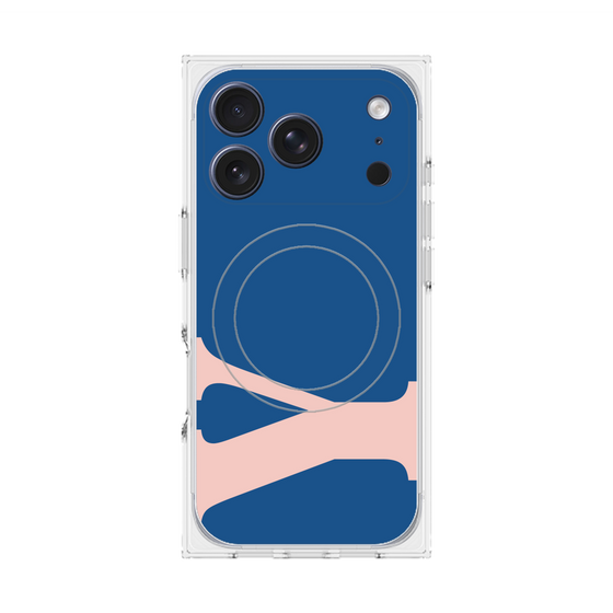 プレミアムスクエアケース with MagSafe［ オリジナル - initial color - Y navy ］