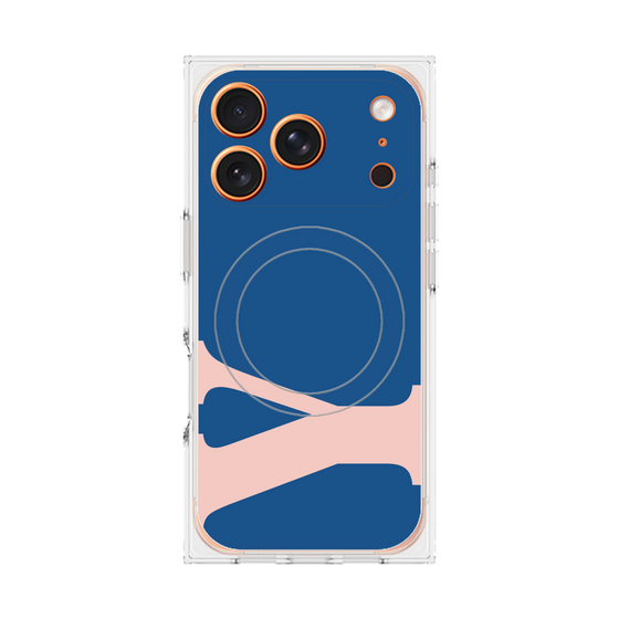 プレミアムスクエアケース with MagSafe［ オリジナル - initial color - Y navy ］