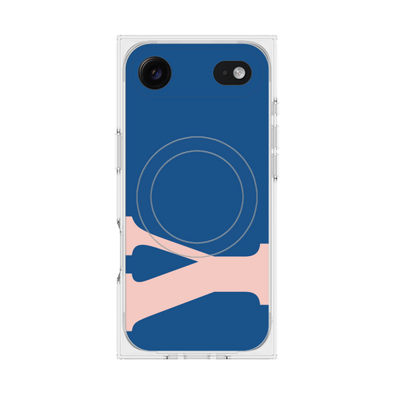 プレミアムスクエアケース with MagSafe［ オリジナル - initial color - Y navy ］