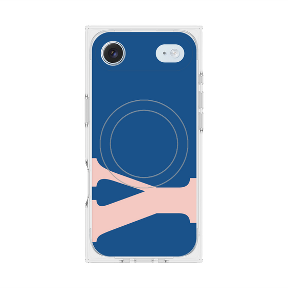 プレミアムスクエアケース with MagSafe［ オリジナル - initial color - Y navy ］