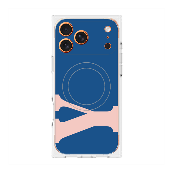 プレミアムスクエアケース with MagSafe［ オリジナル - initial color - Y navy ］