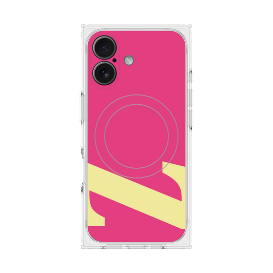 プレミアムスクエアケース with MagSafe［ オリジナル - initial color - Z pink ］