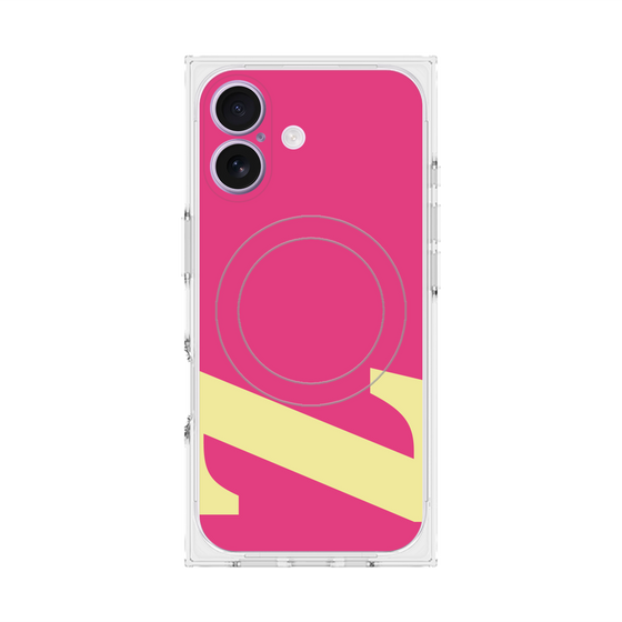 プレミアムスクエアケース with MagSafe［ オリジナル - initial color - Z pink ］