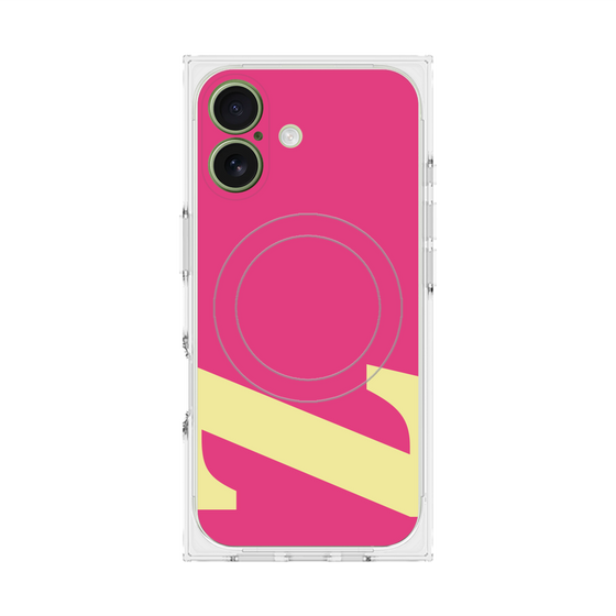 プレミアムスクエアケース with MagSafe［ オリジナル - initial color - Z pink ］