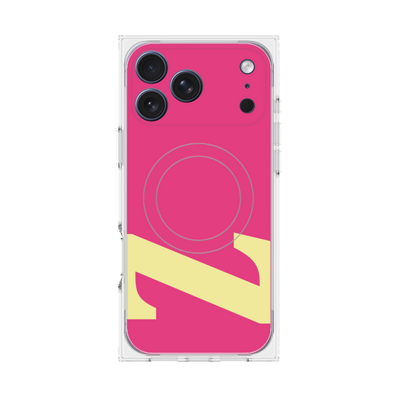 プレミアムスクエアケース with MagSafe［ オリジナル - initial color - Z pink ］