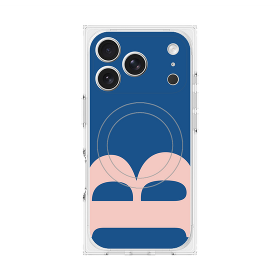 プレミアムスクエアケース with MagSafe［ オリジナル - initial color - B navy ］