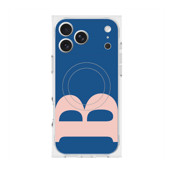 プレミアムスクエアケース with MagSafe［ オリジナル - initial color - B navy ］