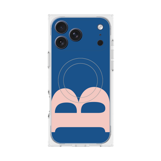 プレミアムスクエアケース with MagSafe［ オリジナル - initial color - B navy ］