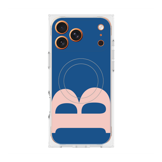 プレミアムスクエアケース with MagSafe［ オリジナル - initial color - B navy ］