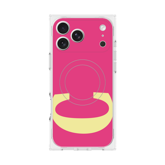 プレミアムスクエアケース with MagSafe［ オリジナル - initial color - C pink ］