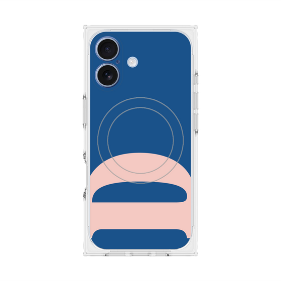 プレミアムスクエアケース with MagSafe［ オリジナル - initial color - D navy ］