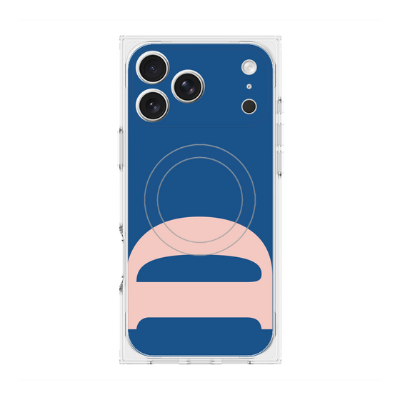 プレミアムスクエアケース with MagSafe［ オリジナル - initial color - D navy ］